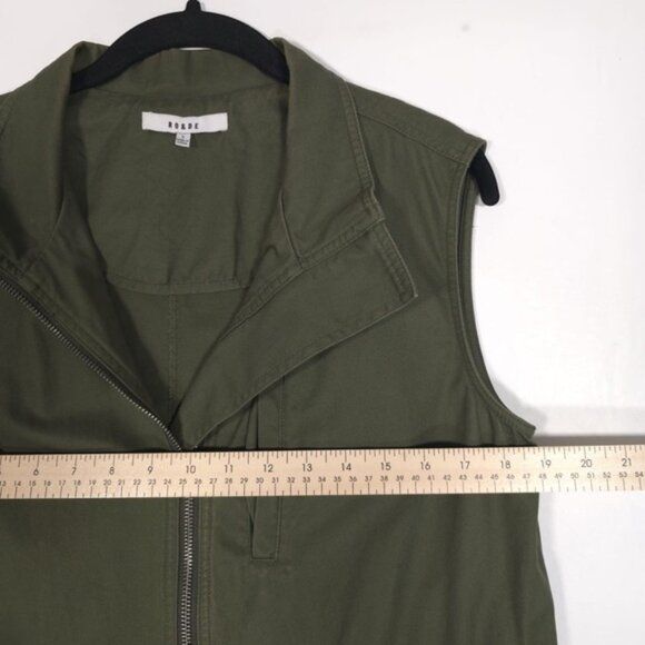 Anthropologie RO & DE Army Zip Long Vest Jacket Cargo Pockets WWN8758RK SMALL - Picture 6 of 14
